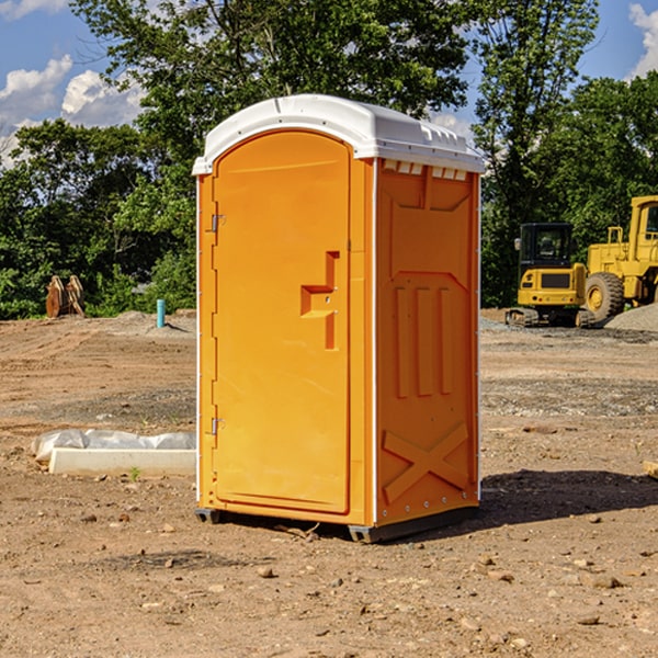 how often are the porta potties cleaned and serviced during a rental period in Deer Isle